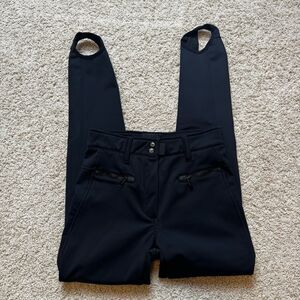 Goldbergh Paris Belted Black Slim-leg Stirrup Ski Pants US 6 Waterproof